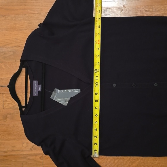 COVINGTON BRAND WOMEN'S BLACK FRONT BUTTON CARDIGAN V-NECK SWEATER SIZE LARGE - Picture 10 of 15